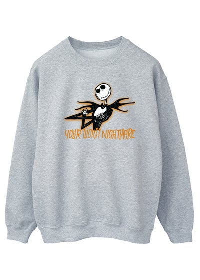 Disney The Nightmare Before Christmas Worst Men Heather Grey Sweatshirt