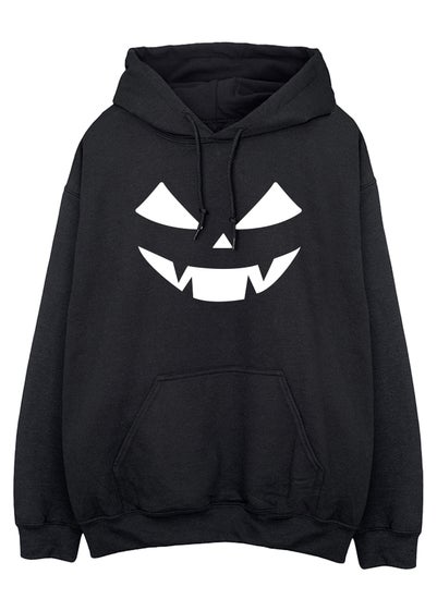 Halloween Pumpkin Face Men Black Hoodie