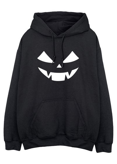 Halloween Pumpkin Face Black Hoodie