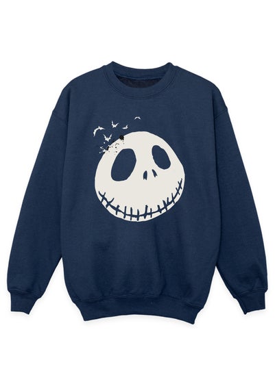 Disney Kids Navy The Nightmare Before Christmas Face Sweatshirt (3-13 Years)