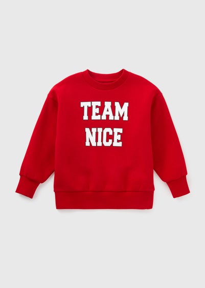 Kids Red Team Nice Sweatshirt (1-15 yrs)