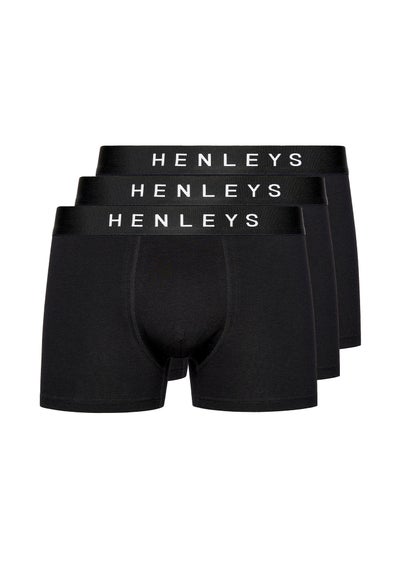 Henleys Black Coalink Boxers (3 Pack)