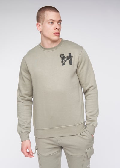 Henleys Dusty Olive Moorehen Crew Sweat