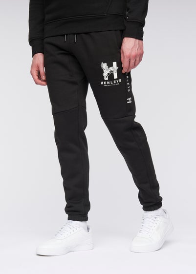 Henleys Black  Tapehen Joggers