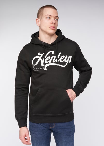 Henleys Black  Scripthen Hoodie