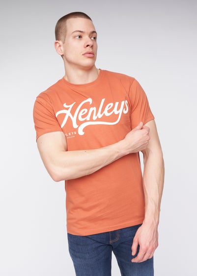 Henleys Brick Red Scripthen T-Shirt