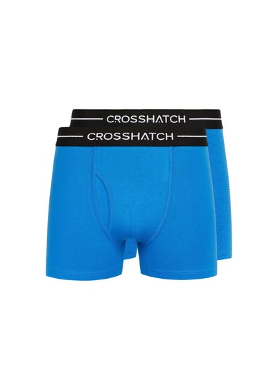 Crosshatch Blue Hexter Boxers (2 Pack)