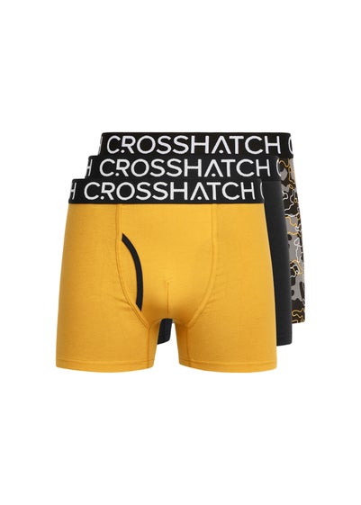 Crosshatch Yellow  Lynol Boxers (3 Pack)