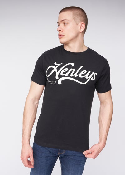 Henleys Black  Scripthen T-Shirt