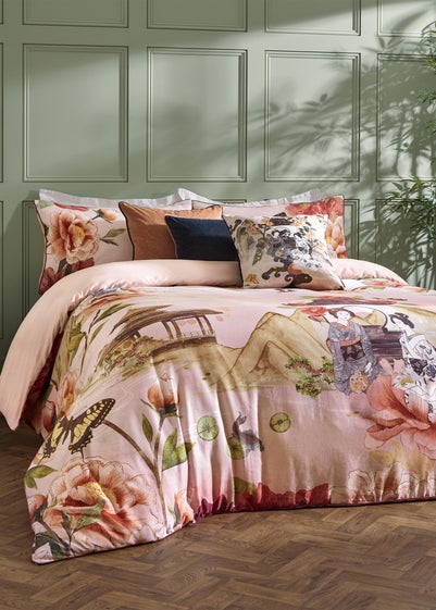 Paoletti Geisha 100% Cotton Duvet Cover Set