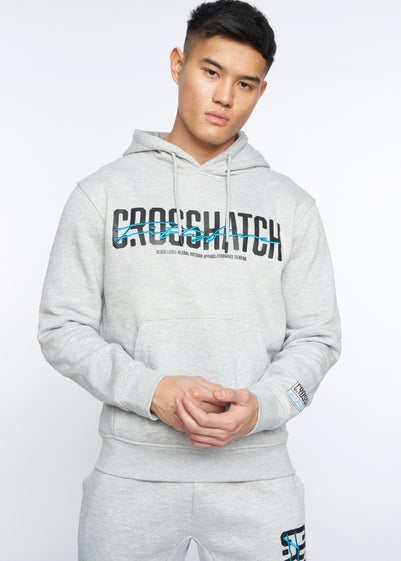 Crosshatch Light Grey Marl Gooch Hoodie