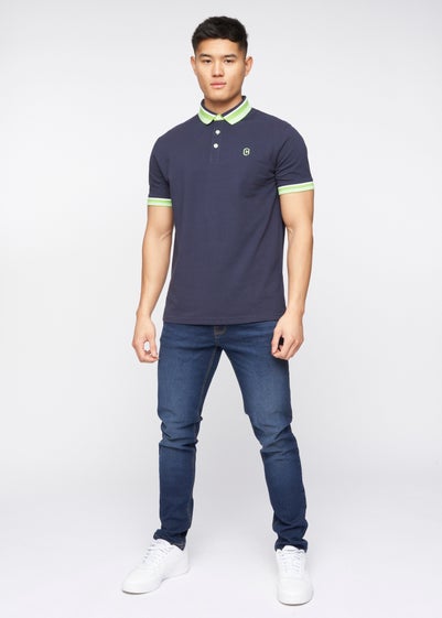 Crosshatch Navy  Cratmoore Polo