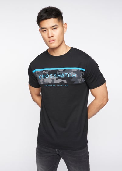 Crosshatch Black  Neoline Camo T-Shirt