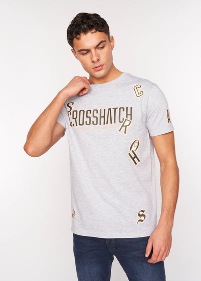 Crosshatch Light Grey Marl Doddington T-Shirt