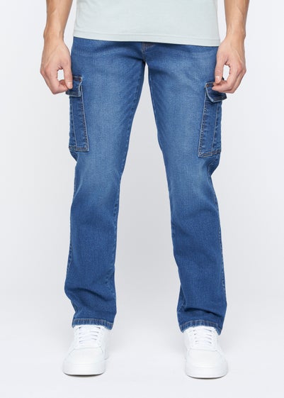 Crosshatch Stone Wash Kremtap Cargo Jeans