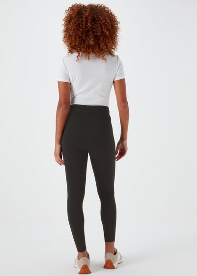 Black Plain Ponte Leggings