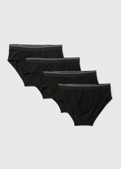 4 Pack Black Briefs