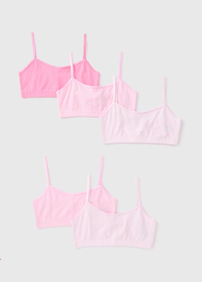 5 Pack Pink Crop Tops (6-13yrs)