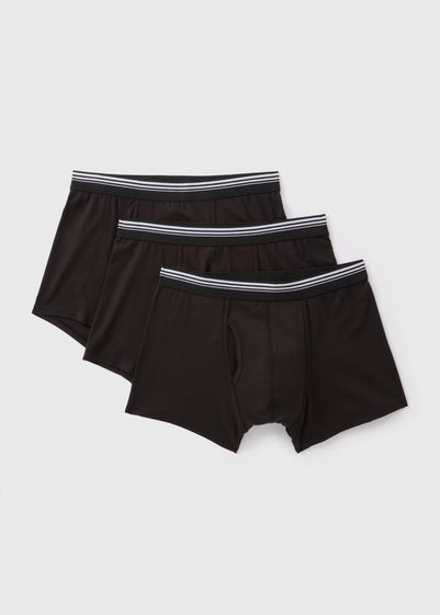 3 Pack Black Keyhole Boxers