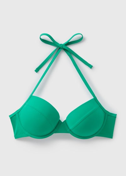 Green Cupped Bikini Top