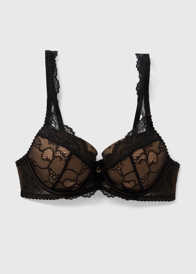 Black Spot Mesh Bra