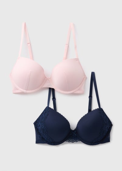 2 Pack Multicolour Plunge Bras