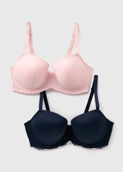 DD+ 2 Pack Padded Multicolour Bras