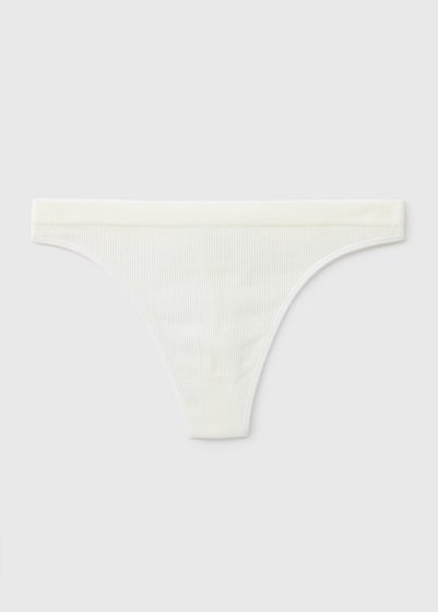 Cream Seamless Thong Knickers