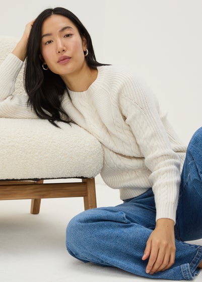 Cream Cable Knit Jumper