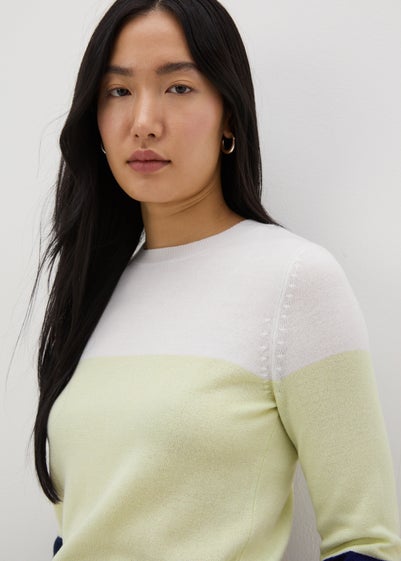 Green Soft Stripe Jumper