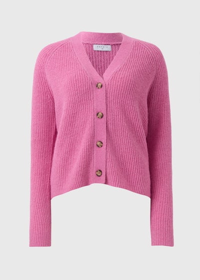 Pink V-Neck Cardigan