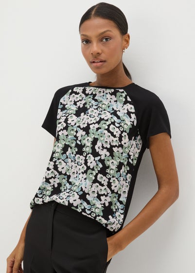 Et Vous Floral Front Jersey Back T-Shirt