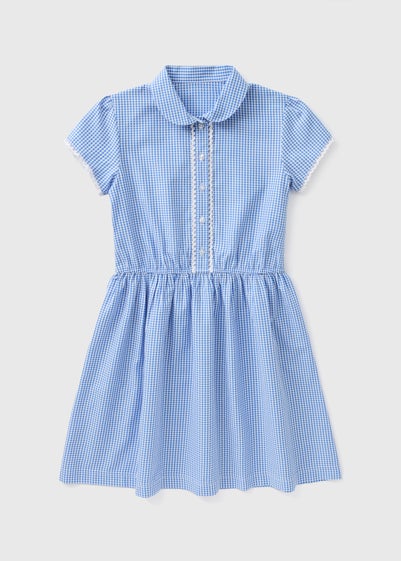 Girls Blue Traditional School Dress (3-13yrs)