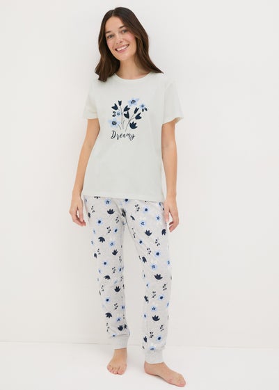 Cream Floral Pyjama Set