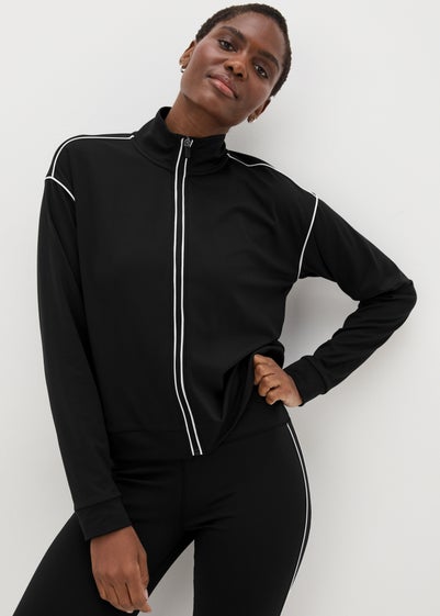 Souluxe Black Zip Up Co Ord Jacket