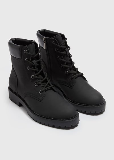 Black Lace Up Boots