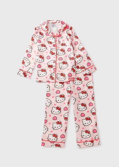 Hello Kitty Pink Satin Pyjama Set (7-13yrs)