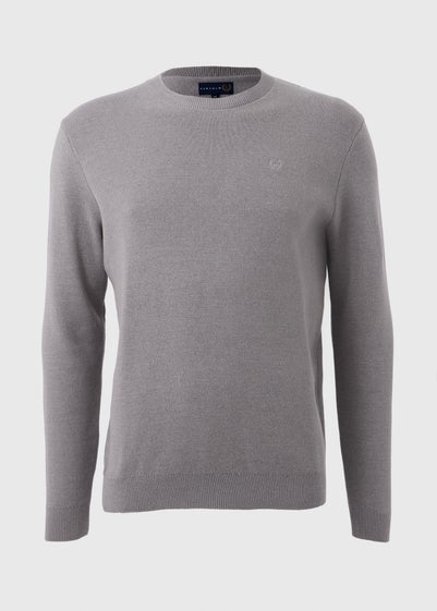 Lincoln Grey Ottoman Crew Neck Jumper