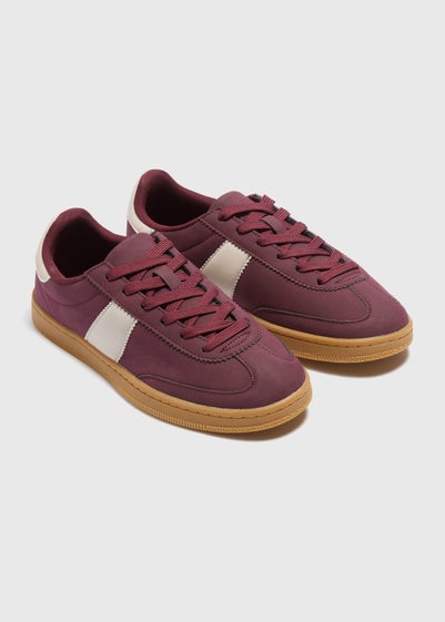 Burgundy Retro Trainers