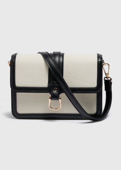 Black Canvas Crossbody Bag