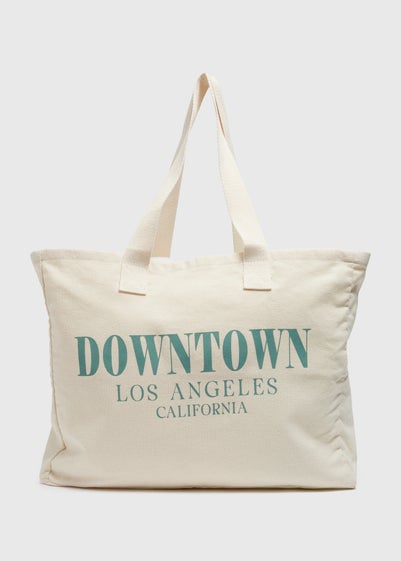 Natural Downtown LA Canvas Tote Bag