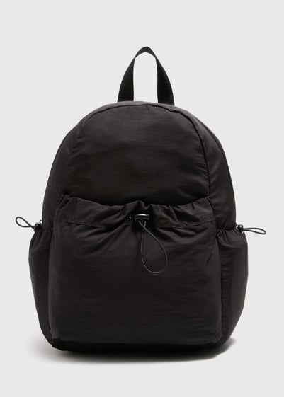 Black Toggle Front Backpack