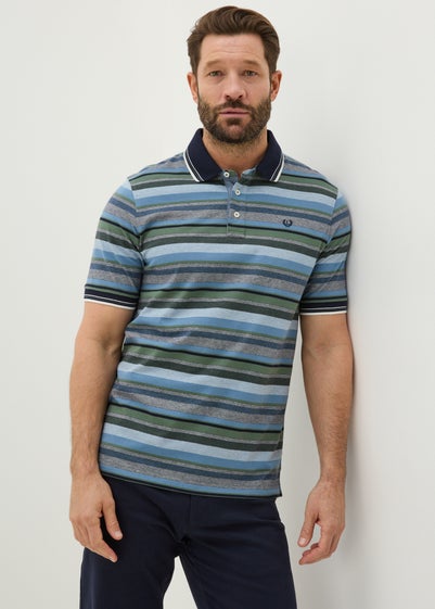 Lincoln Green Stripe Polo Shirt