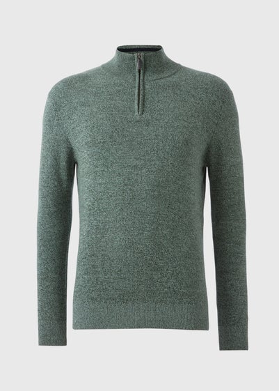 Lincoln Green 1/4 Zip Knitted Jumper