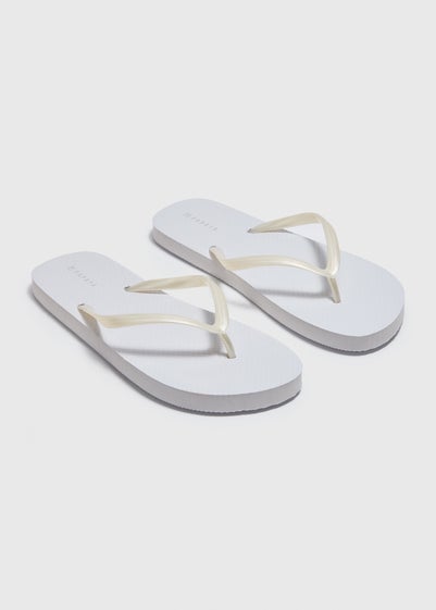 White Flip Flops