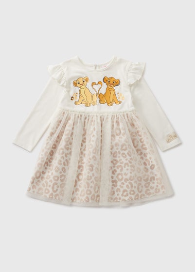 The Lion King Girls Cream Simba Mesh Dress (1-7yrs)