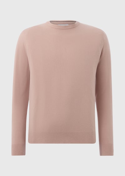 Pink Crew Neck Knit Jumper