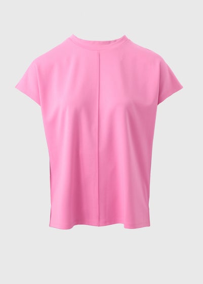 Pink Short Sleeve Ponte Top