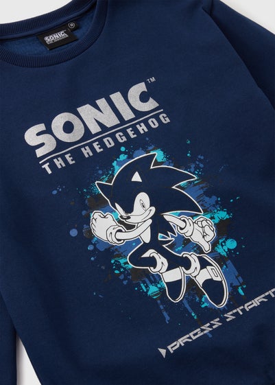 Sonic Navy Foil Sweatshirt (5-13yrs)