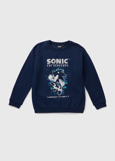 Sonic Navy Foil Sweatshirt (5-13yrs)